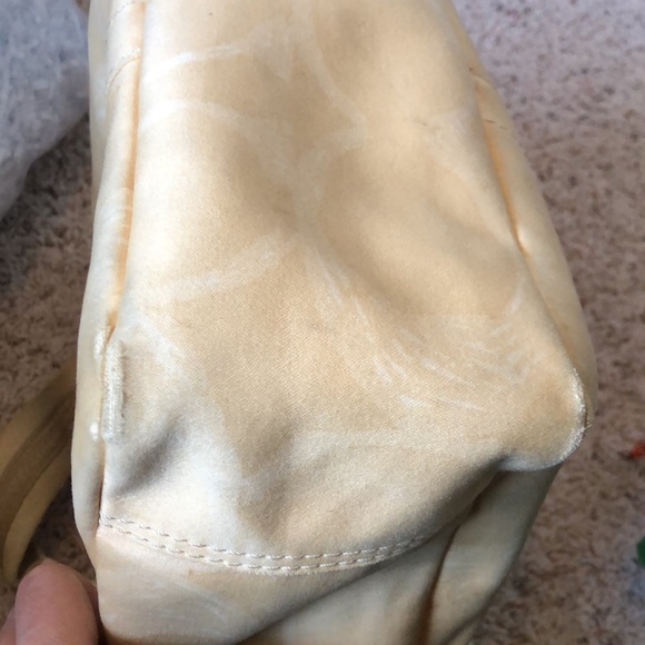 Coach Hampton Shoulder Purse Bag Fall Trend Tan Cream Brown Tag - Picture 10 of 13